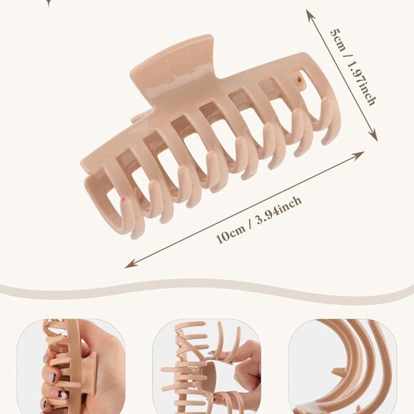 Silicone Hair Claw Clips Unbreakable Strong Hold Non-slip for Thick or Fine Hair main image 5